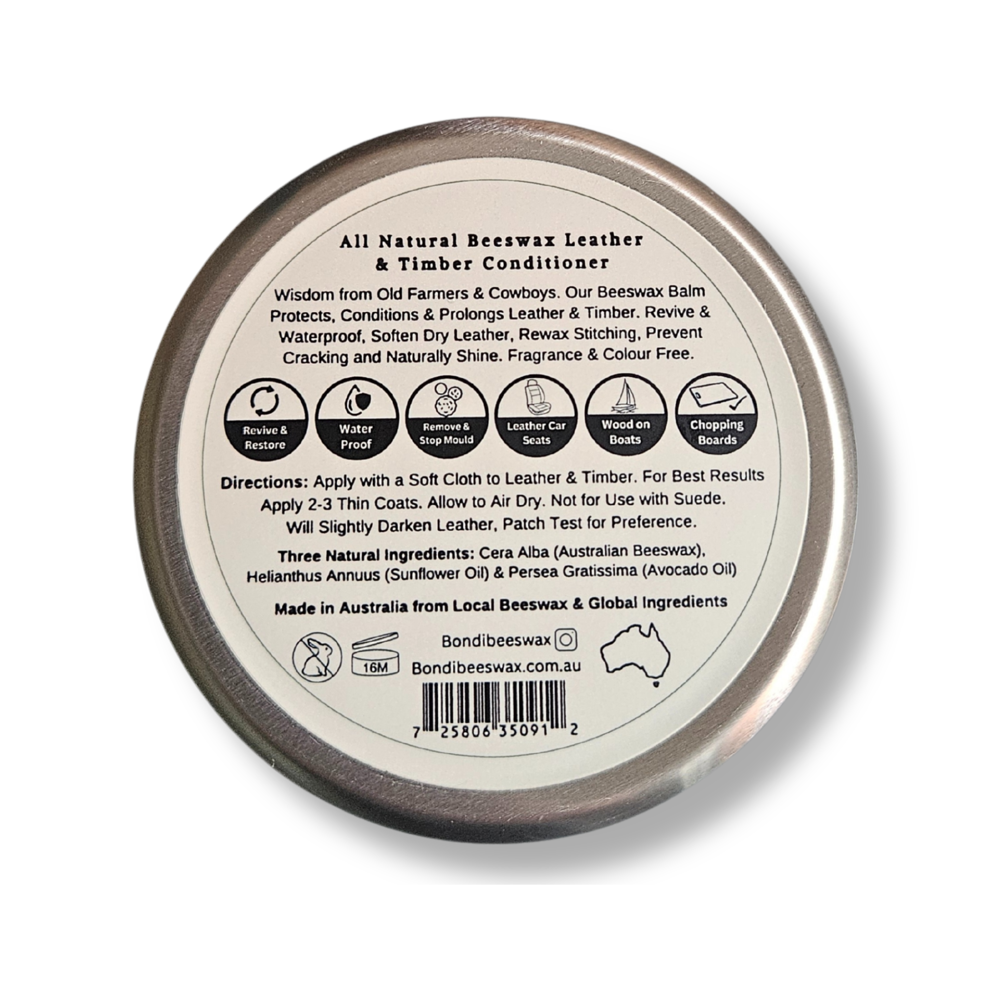 Bondi Beeswax Leather and Timber Conditioner