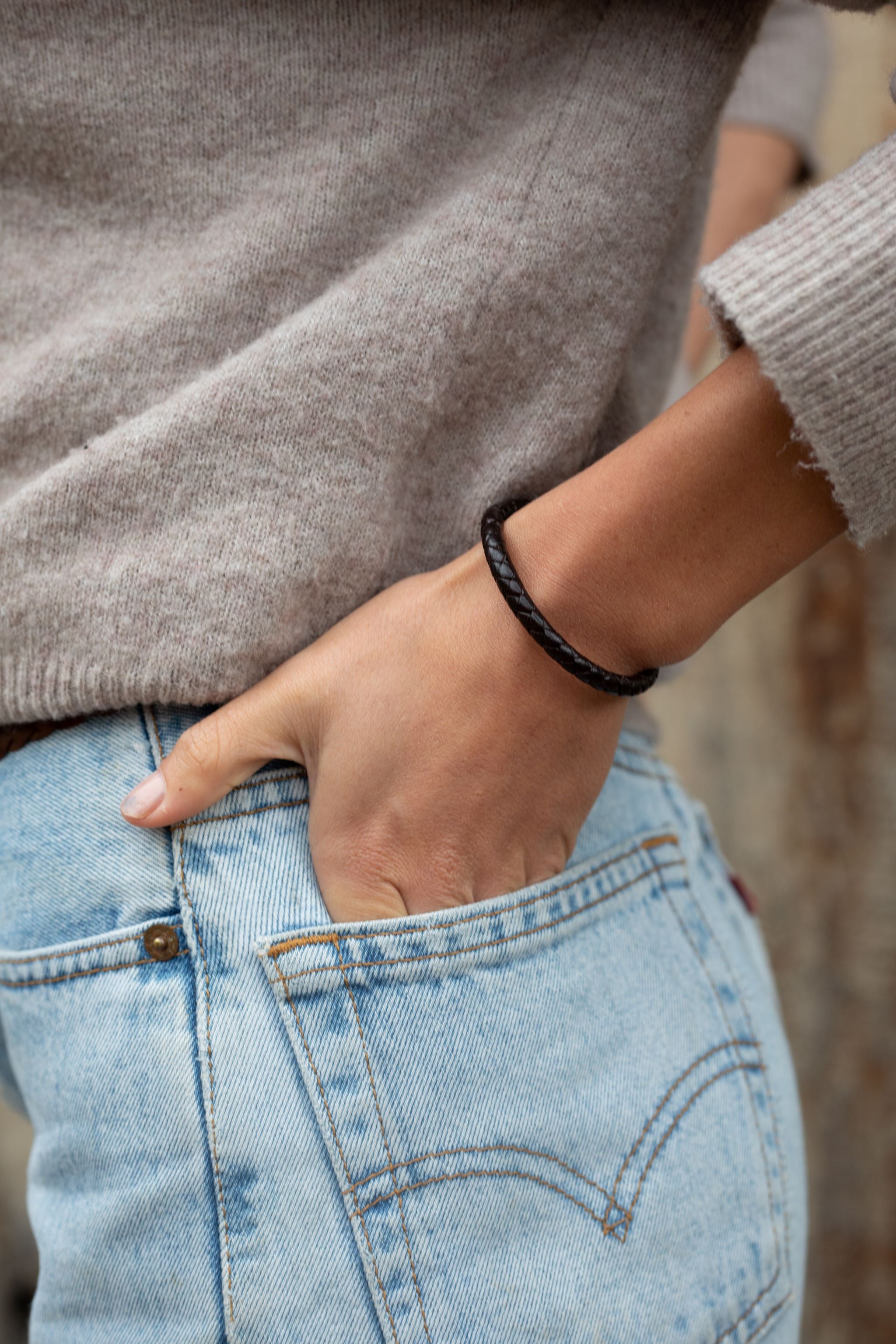 Plaited Leather Bracelet