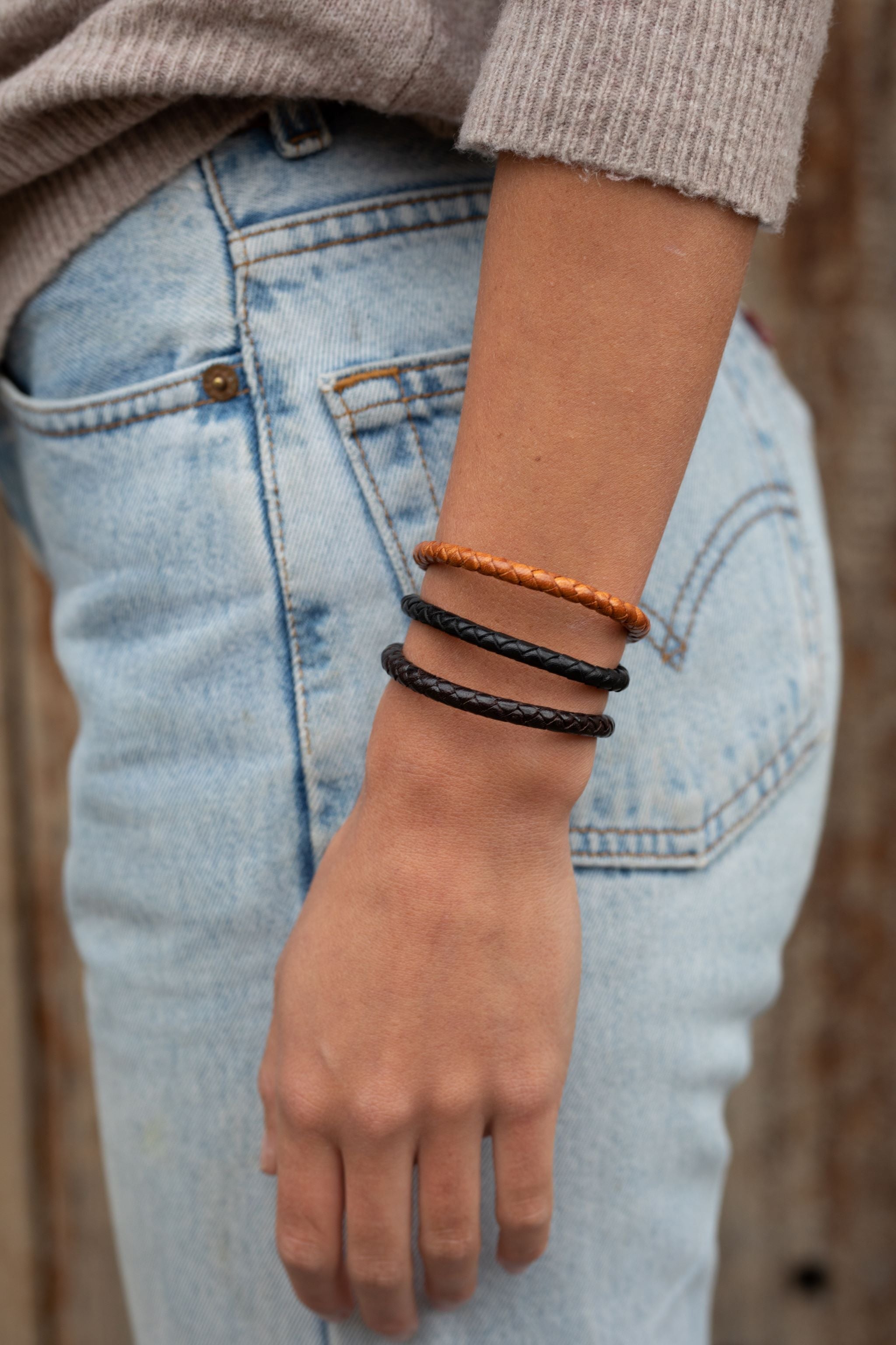 Plaited Leather Bracelet