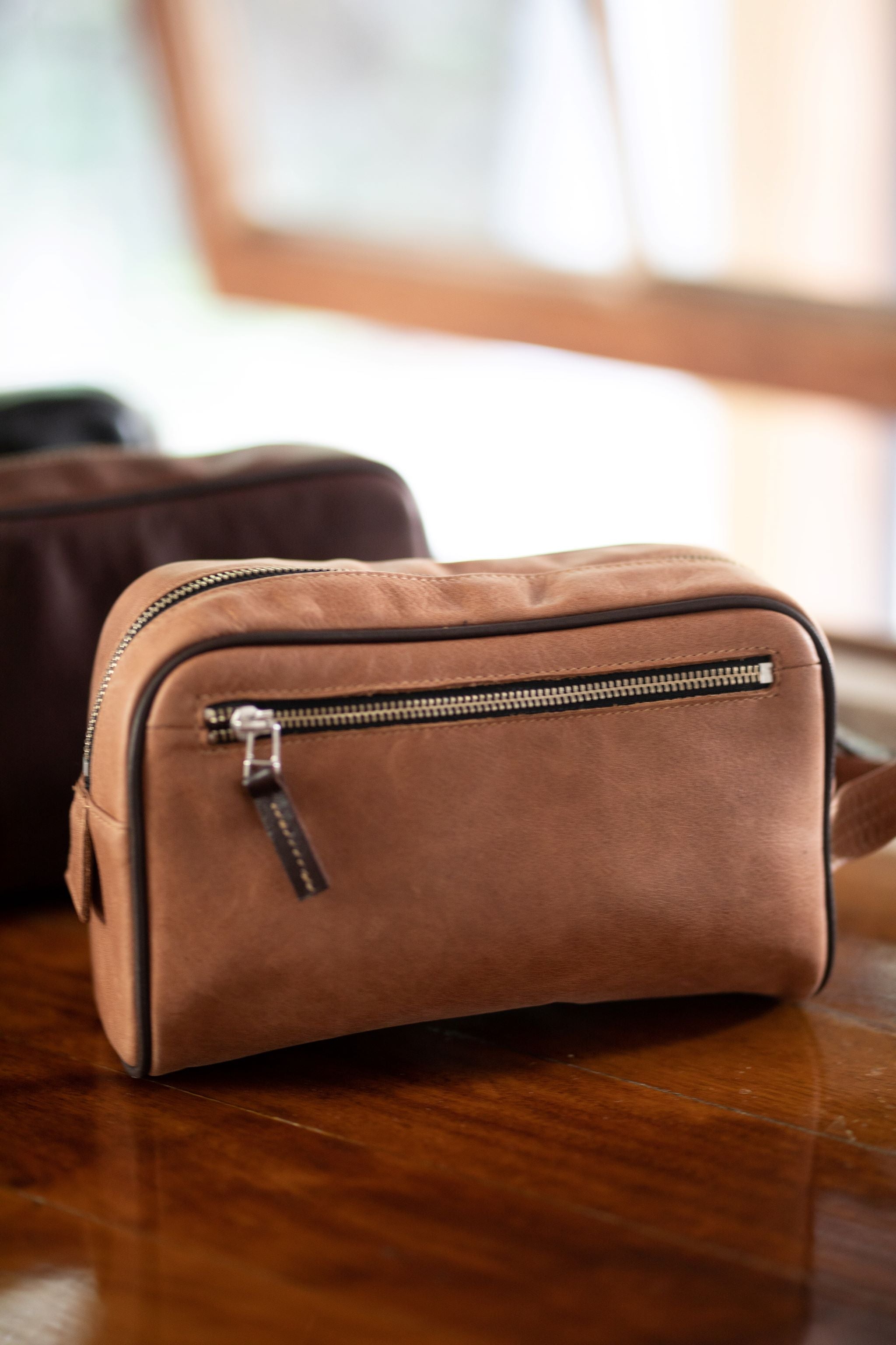 Toiletry Bag - Kangaroo and cowhide