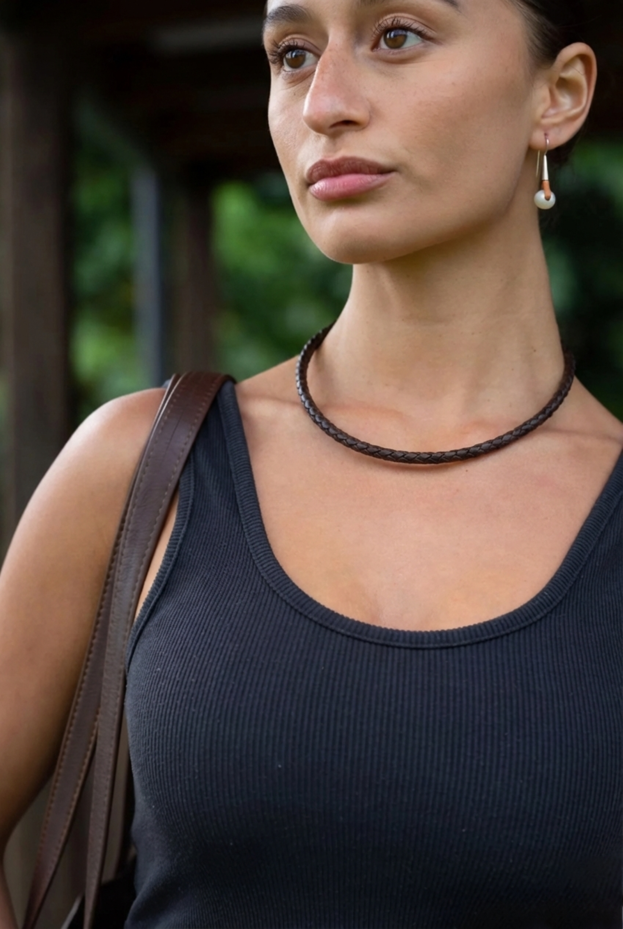 Plaited Leather Necklace