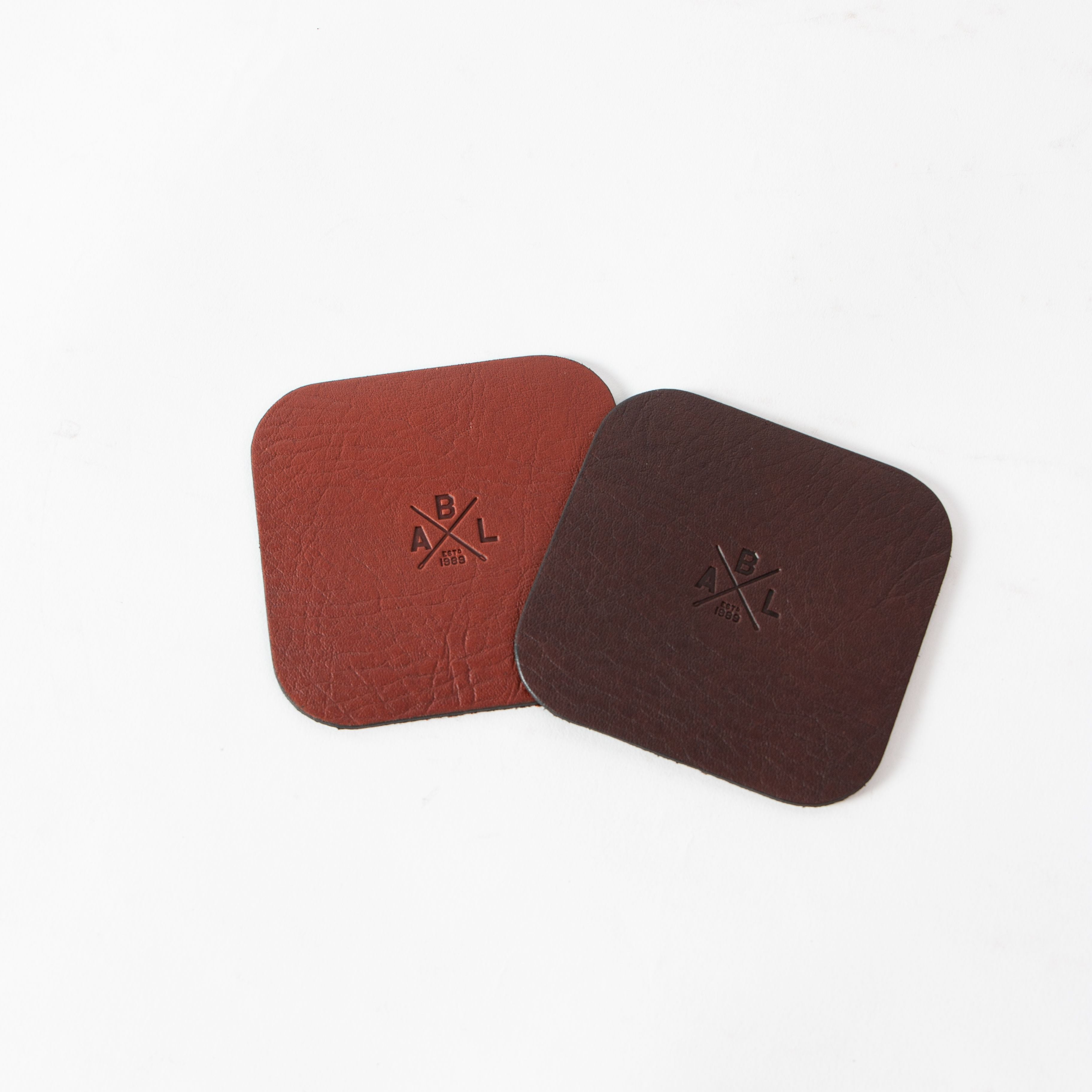 Leather Drink Coasters- Set of twelve