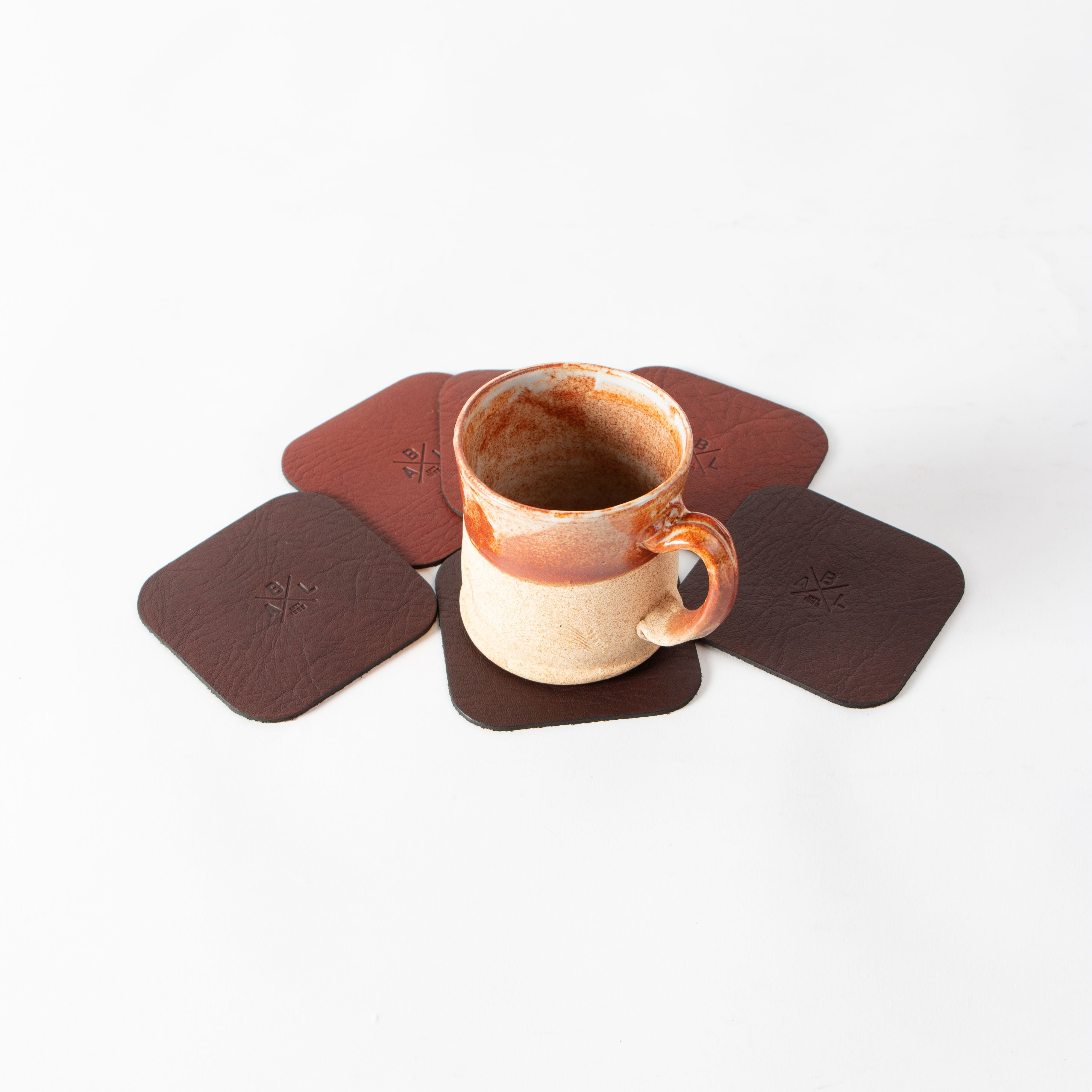 Leather Drink Coasters- Set of twelve