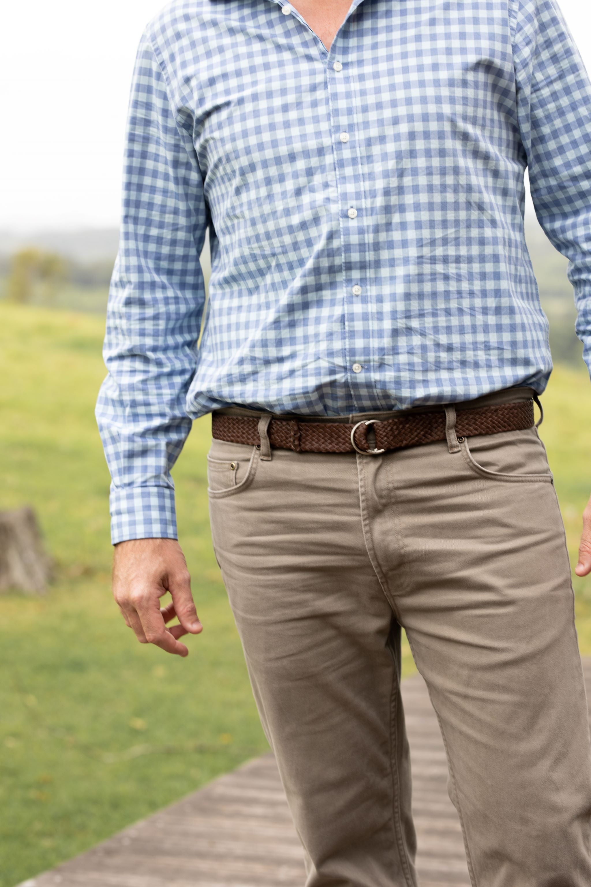 Hand Plaited Kangaroo Leather Belt