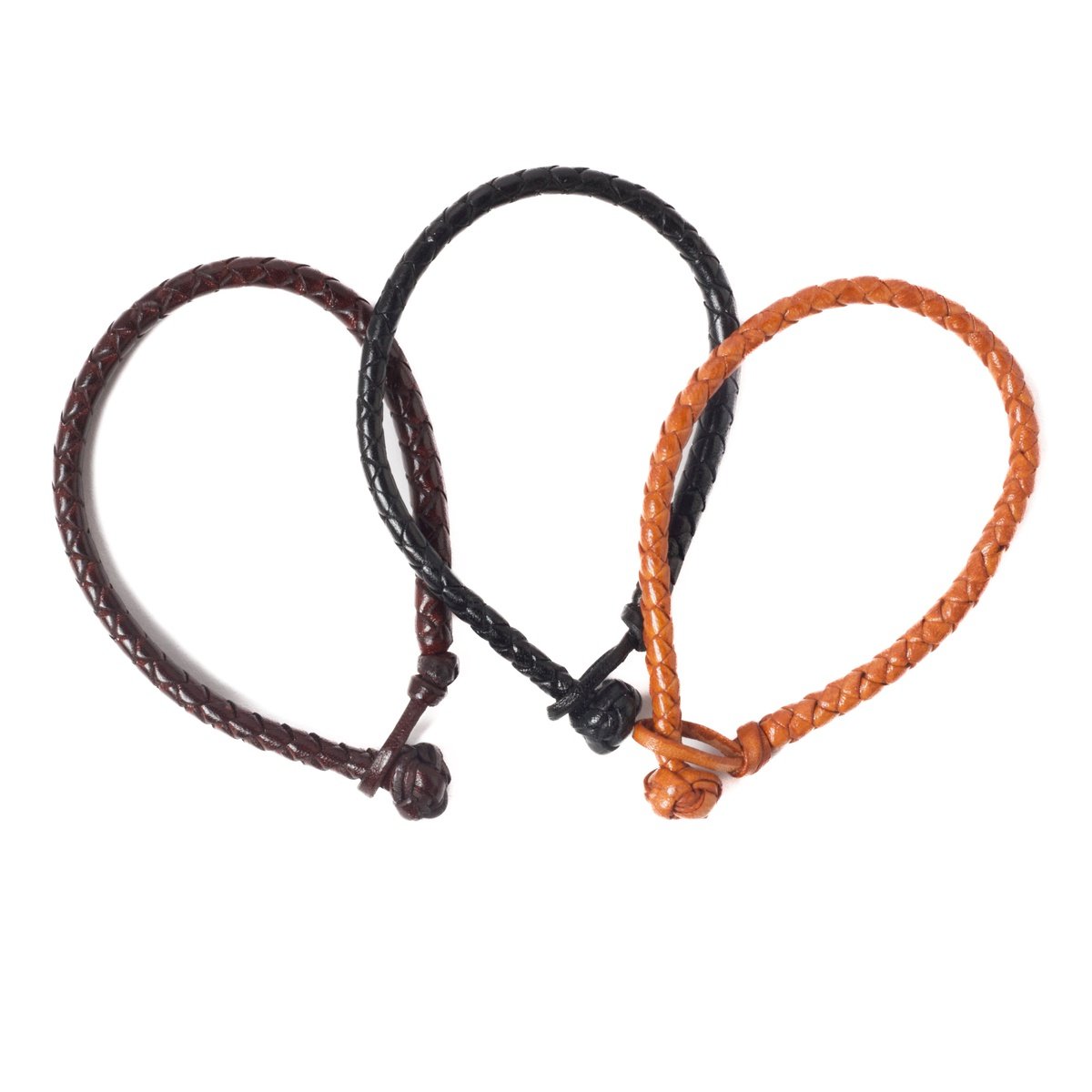 Plaited Leather Bracelet - Main Image
