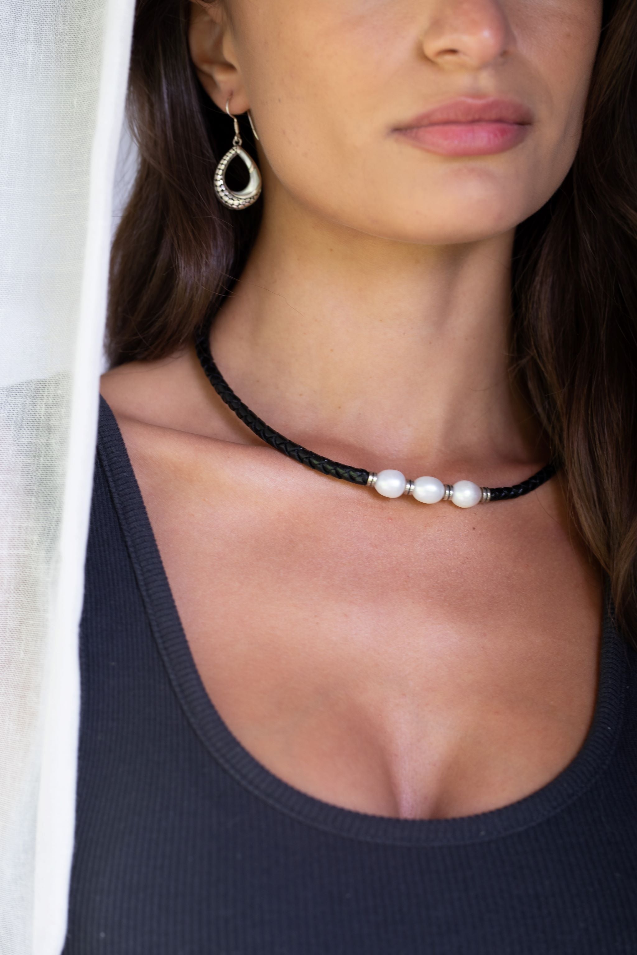 Three Fresh Water Pearl Necklace