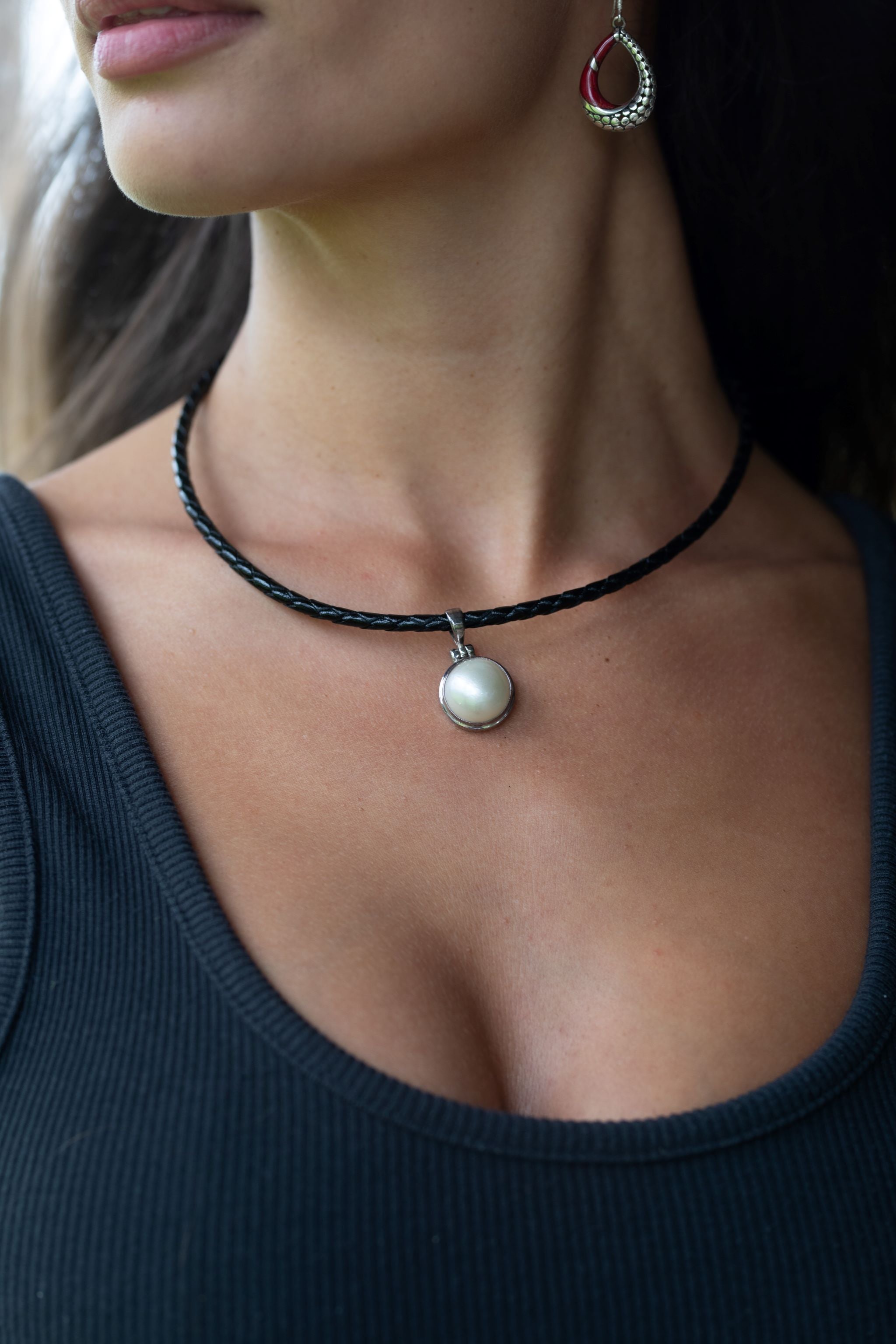 Mabe Pearl Pendant Necklace