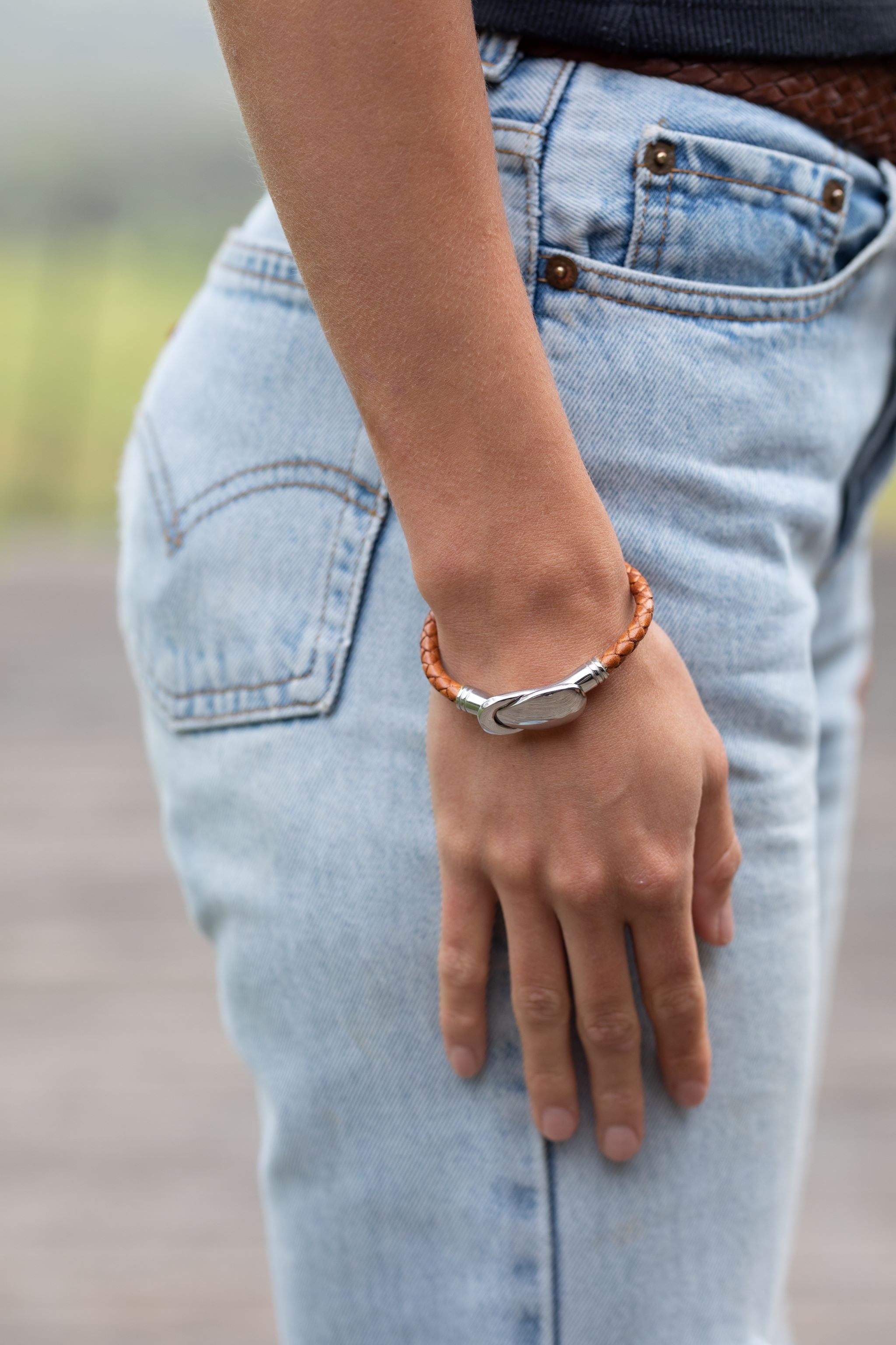 Plaited Bracelet Oval Clasp