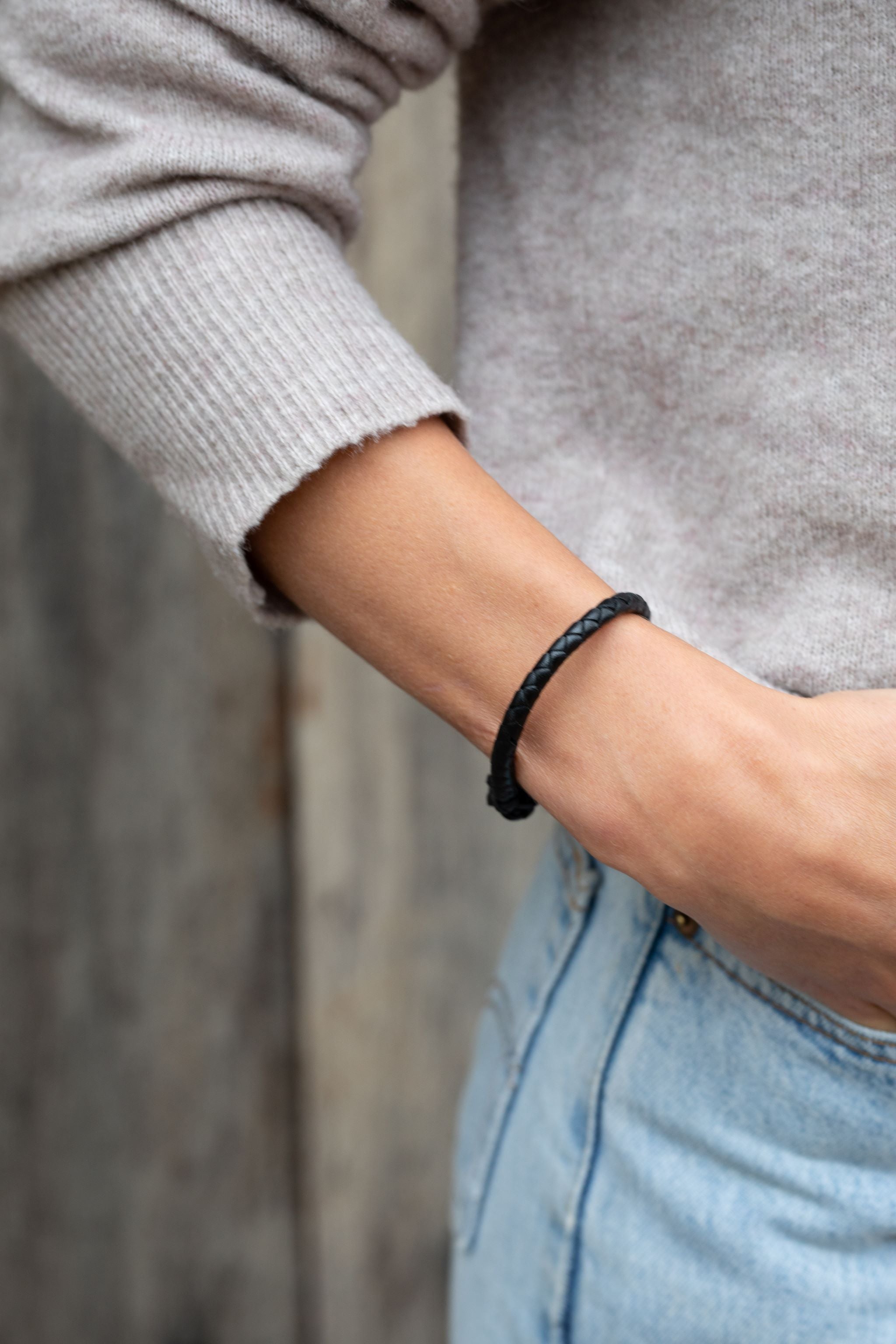 Plaited Leather Bracelet