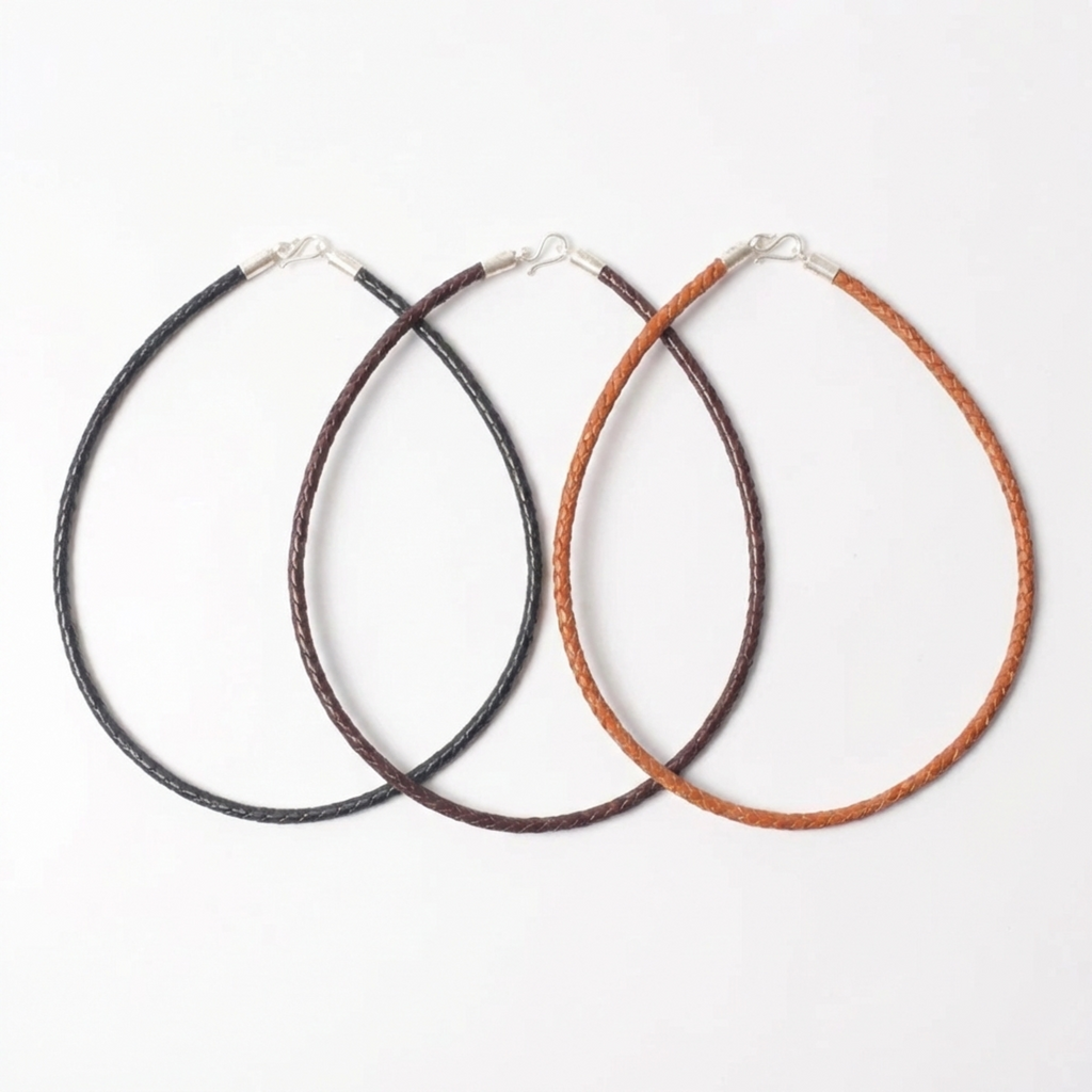 Plaited Leather Necklace
