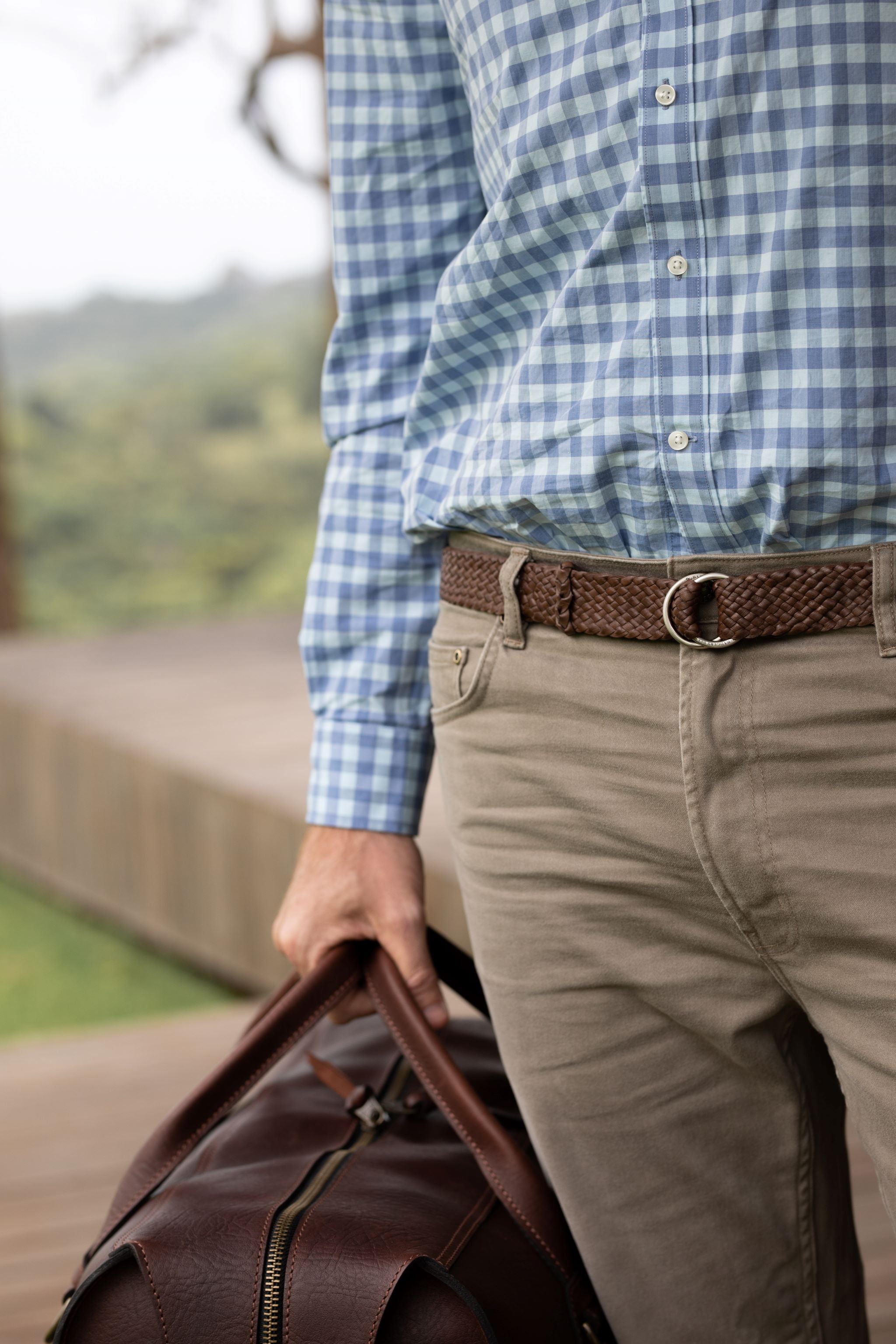 Hand Plaited Kangaroo Leather Belt